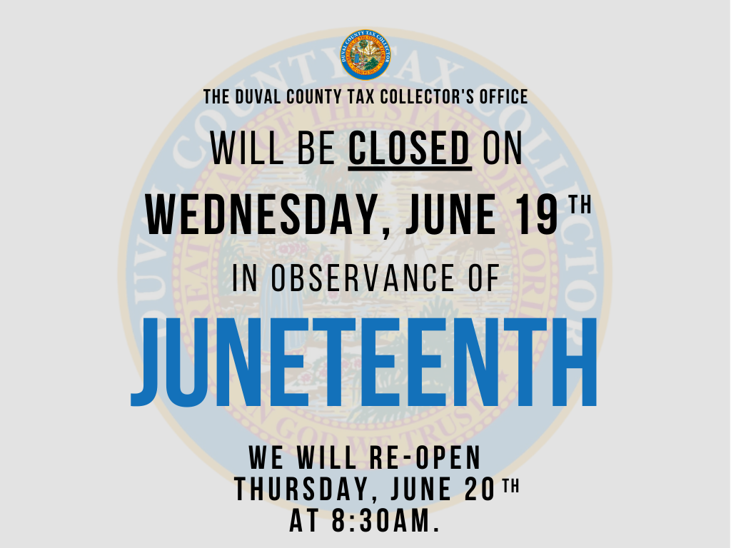 An image saying that the offices will be closed June 19th, 2024.