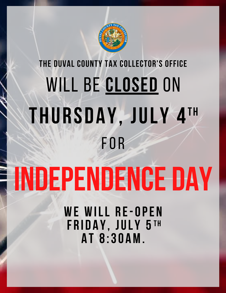 A graphic stating that the offices are closed for July 4th 2024.