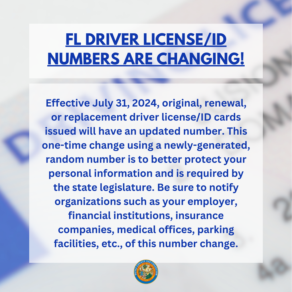 An image stating information about the changes to driver license numbers as already stated in the news article.